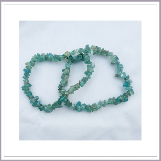Apatite Chip Bracelet - Blue