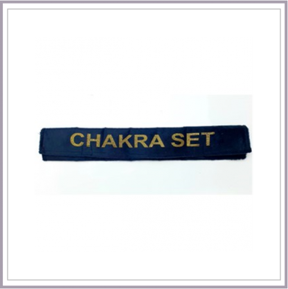 Oval chakra set in felt case